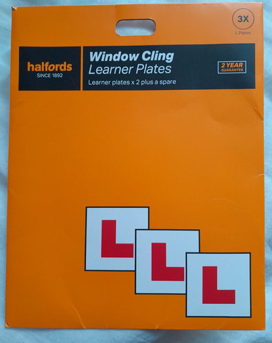 Halfords window cling learner - cling,