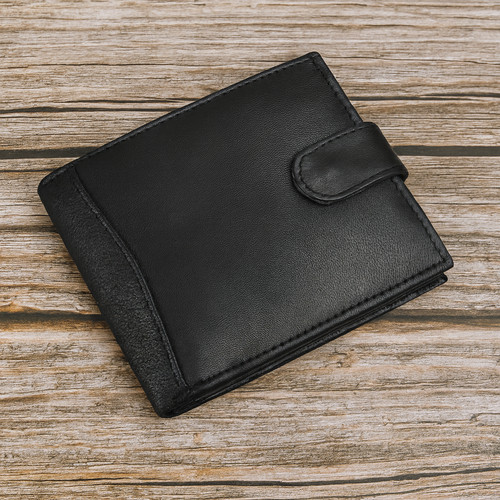 Mens genuine leather rfid - genuine,