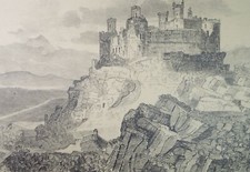 Pencil Drawing,'Castle', Late 19th century, Unknown Artist