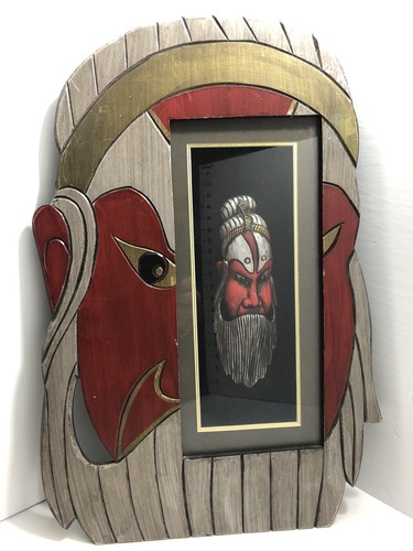 Chinese opera mask with - mask, wooden