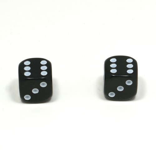 Pair black dice - of,