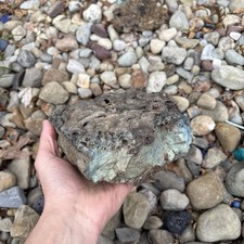 Blue Slag Glass Chunk Rock