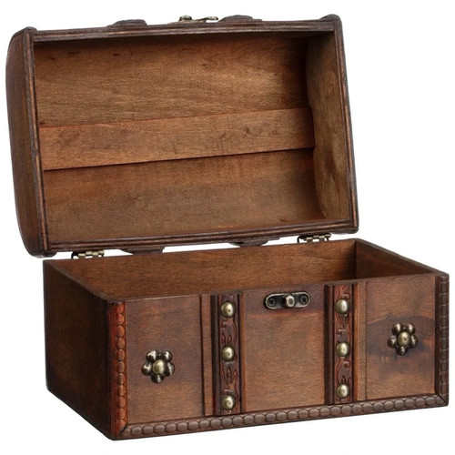 Medium wooden treasure chest - medium,