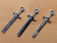 LEGO Chrome Silver Sword Weapon x3  Chrome Silver part 59 99232 - Battle Cond'n