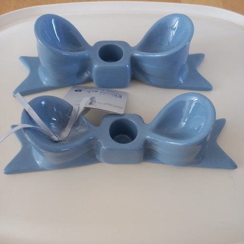 Bow candle holders boxed - candle,