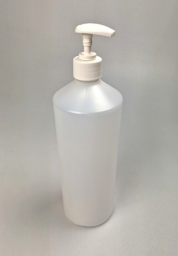 Pump bottle white plastic - pump,