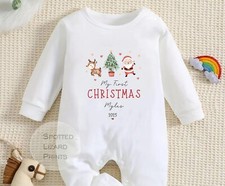Personalised First Christmas Baby Vest - My First Christmas Sleepsuit or T-shirt