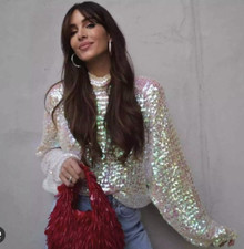 ZARA SEQUINNED SWEATER Jumper