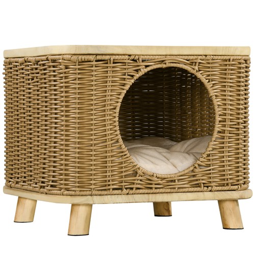 Elevated design wicker cat - design,