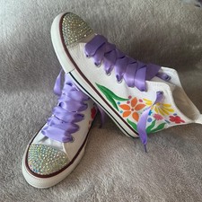 Customised Floral, Bling Toe