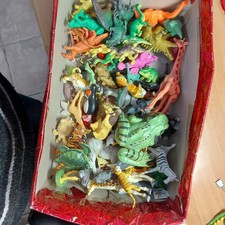 Large 'pot luck'  bundle of random wild animals and dinosaur plastic toys