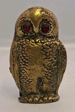 Vintage Brass owl match /