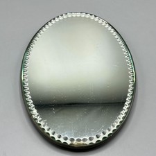 Small Antique Sorcerer Wall Mirror /Display Stand Tray Oval Bevelled c1930 Vtg