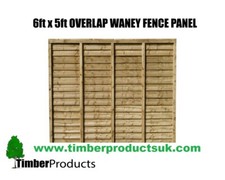 **PACK OF 5** 6ft x 5ft Waney