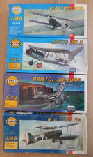 4 x SMER 1/48 AIRCRAFT KITS - RAF SE5A  AIRCO DH.II  BULLDOG  ALBATROS DIII