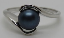 Sterling silver & stained grey