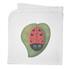 'Ladybird Love Bug' Cotton Baby Blanket / Shawl (BY00041510)