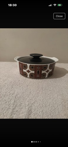 Vintage 70s casserole dish - 70s,