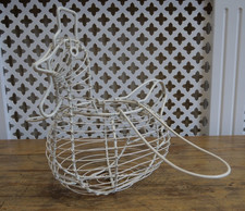 Chicken Egg Holder metal White (powder coated iron wire)