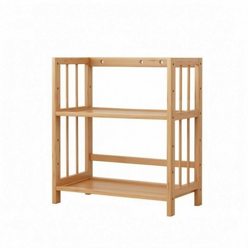 Bamboo bookshelf adjustable - bamboo,