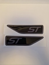 FORD KUGA ST-LINE ST STYLE GEL WING BADGES BLACK/STEALTH GREY