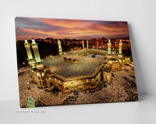 Islamic Canvas Art Kaaba Mecca Mosque Islam Wall Art Religion Print Picture_D202