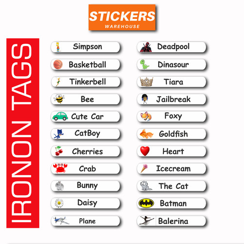 25x personalised name - personalised, iron
