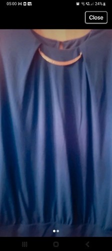 Blue vest top with - top, sliver