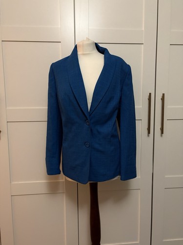 Royal blue fitted blazer - blue,