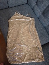 H&M Gold Sequin Strappy Mini