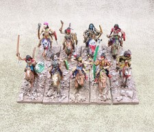 28mm Old West metal MOUNTED INDIANS x9 Well Painted Conquest Games 33721