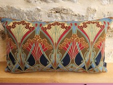 Liberty Ianthe Classic Cotton Red & Blue Velvet Fabric Cushion Cover OB Pillow