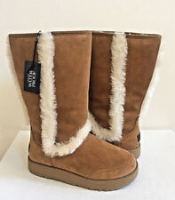UGG SUNDANCE WATERPROOF ULTRA TALL CHESTNUT SHEARLING BOOT US 7 / EU 38 / UK 5.5