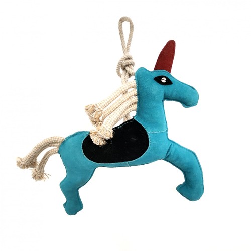 Coco equestrian leather blue - leather,