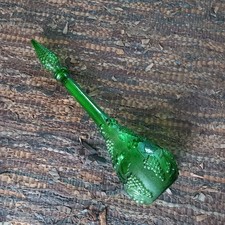 Green Empoli Genie Decanter Bottle & Stopper Cherries And Grapes Vgc MCM