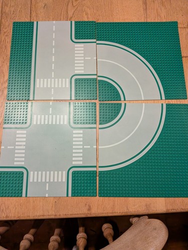 Lego vintage green - green, road