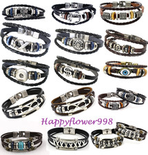 Wholesale and retail Mens Leather Wristbands Ladies Leather Wristbands Bracelets