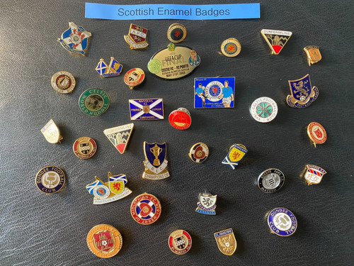 Scottish enamel metal football - metal,
