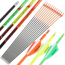 32" Pure Carbon Arrows SP400-1000 Vanes ID4.2 Compound RecurveBow Hunting Target
