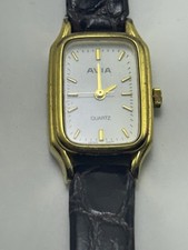 Vintage Gold Ladies  Rectangular Avia Watch- Untested