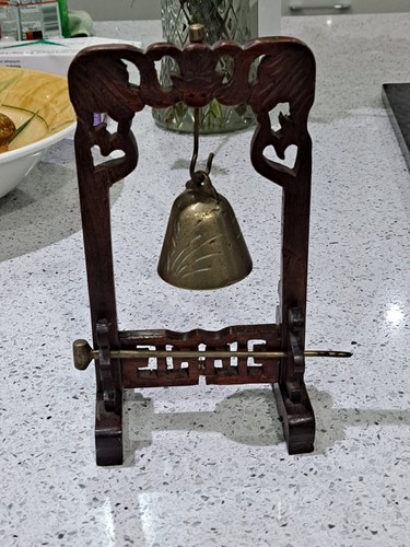 Vintage brass bell gong - bell,