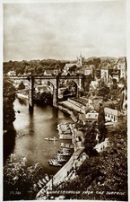 Knaresborough from the Surprise, B&W Real Photo Postcard Yorkshire RPPC