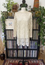 Vintage Cream Lace Mini Dress 