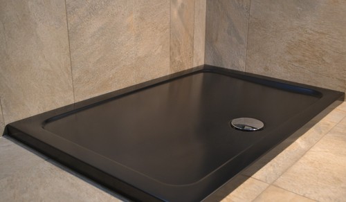 Black matt shower - shower, tray