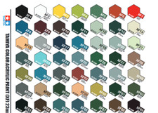 Tamiya Acrylic Paints 10ml XF1 - XF90 Model Paint Jars..