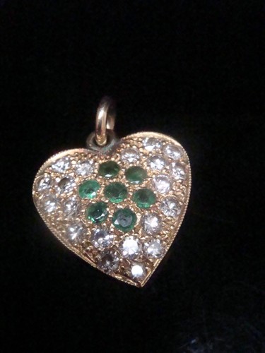 Vintage 18ct emerald and - emerald,