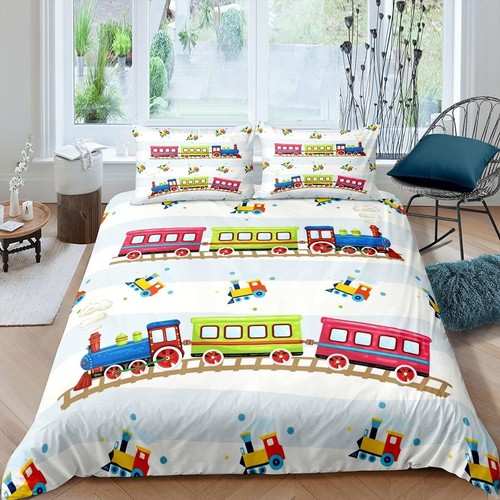Cartoon train duvet cover - duvet,