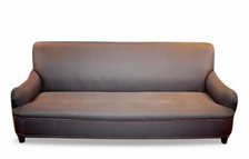 George Smith Jules Sofa with Fixed Seat Club Sofa In Grey Fabric Rrp £11900 🚚🚚