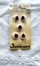 Vintage Ladybird Buttons On
