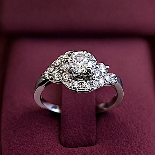 Diamond engagement ring - engagement, 14k